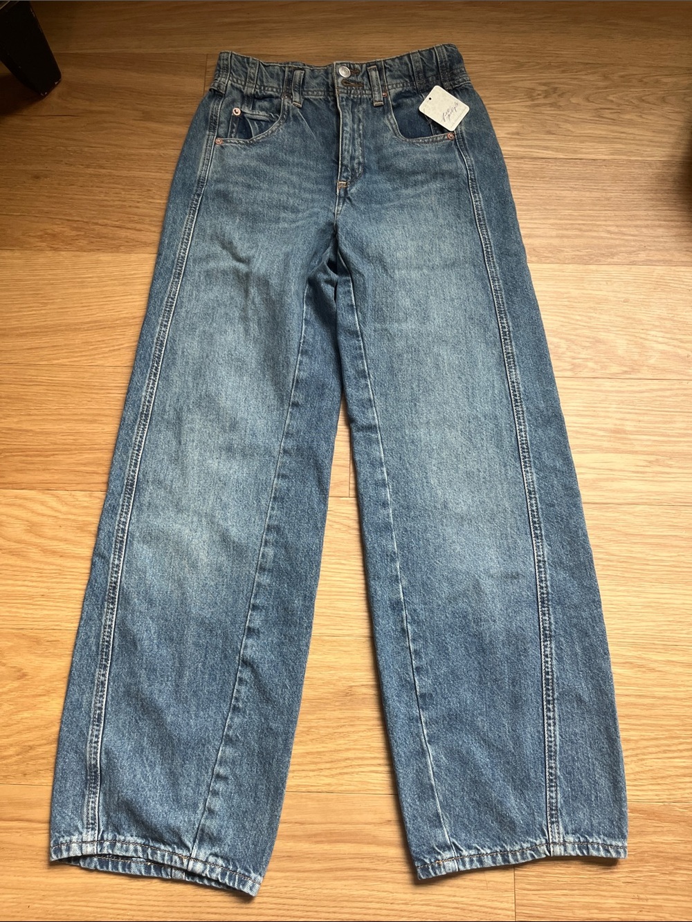 Free People We The Free Aster High Rise Straight-Swarm blue size 25S NWT